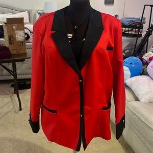 Red suit blazer jacket